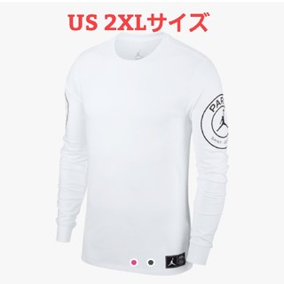 ナイキ(NIKE)のNIKE PSG JORDAN ロンT ホワイト 2XL(Tシャツ/カットソー(七分/長袖))