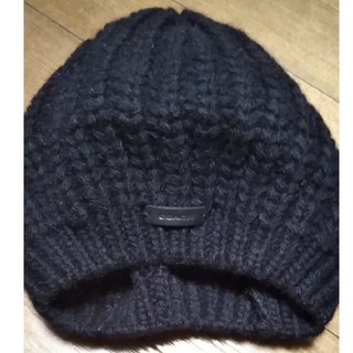 コーチ(COACH)のCOACH ベレー帽　黒　アルパカ80%毛20%(ハンチング/ベレー帽)