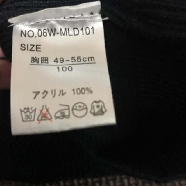 100  Vネックベスト キッズ/ベビー/マタニティのキッズ服男の子用(90cm~)(ニット)の商品写真