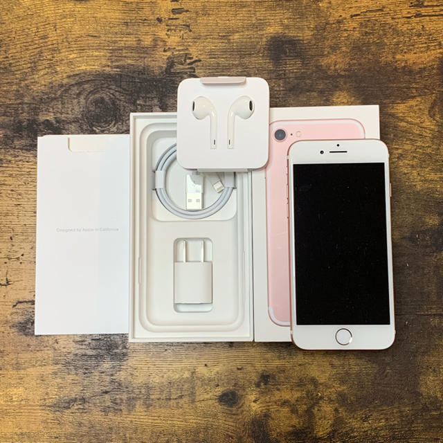 美品 iPhone7 128GB ピンクゴールド simフリー アイフォン-