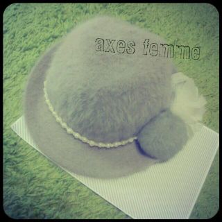 アクシーズファム(axes femme)のaxes femme*ふわふわハット(ハット)