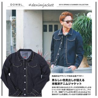 ダブル(DOWBL)のDOWBL  未使用スタッズデニムジャケット(Gジャン/デニムジャケット)