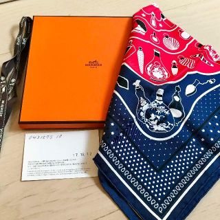 エルメス(Hermes)の⭐️値下げ⭐️新品⭐︎エルメス 香水瓶柄カレ55(バンダナ/スカーフ)