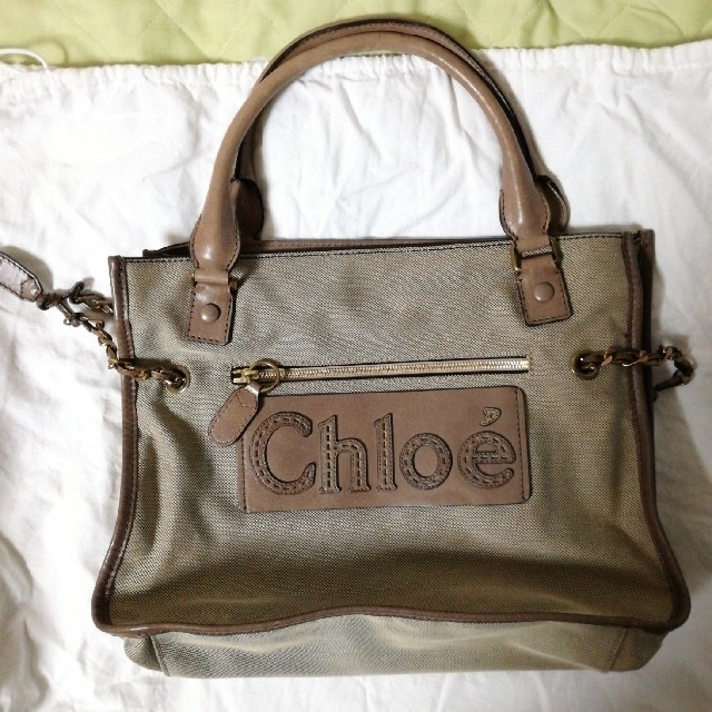 Chloe - Chloe トートバッグ キャンバス×レザー の通販 by Nyao2's shop｜クロエならラクマ