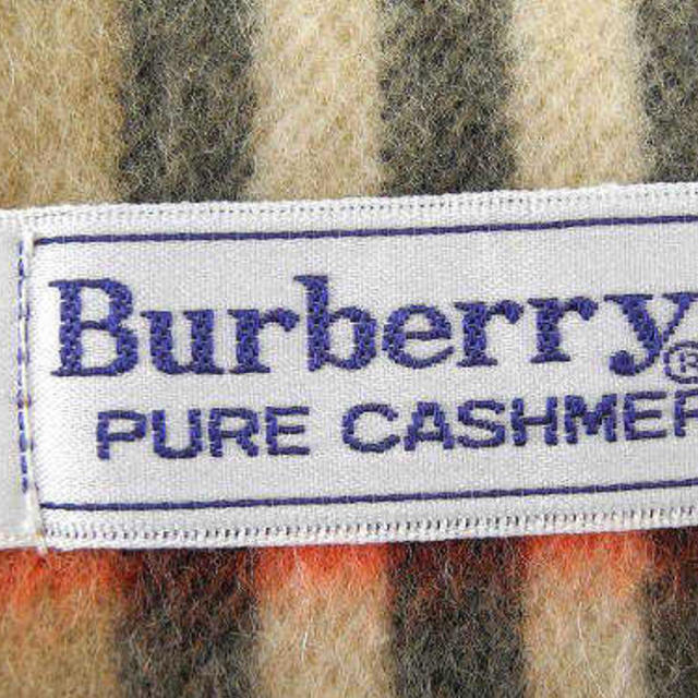 BURBERRY(バーバリー)のバーバリー チェック カシミヤ マフラー ベージュ ピュアカシミア ネット最安値 メンズのファッション小物(マフラー)の商品写真