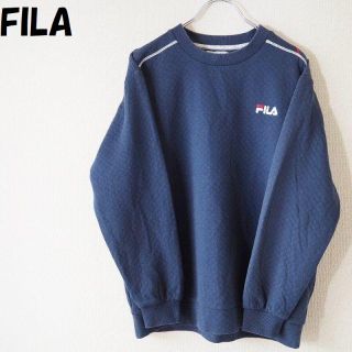 フィラ(FILA)の【人気】FILA/フィラ ワンポイントロゴスウェット ネイビー サイズM(スウェット)