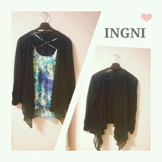 イング(INGNI)のINGNI♡シフォンカーディガン(カーディガン)