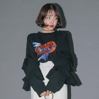 スタイルナンダ(STYLENANDA)のSTYLENANDAフリルトレーナー(トレーナー/スウェット)