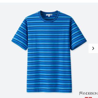 ユニクロ(UNIQLO)の新品未使用 JWアンダーソン ユニクロ ボーダー Ｔシャツ JW 青 ブルー (Tシャツ/カットソー(半袖/袖なし))