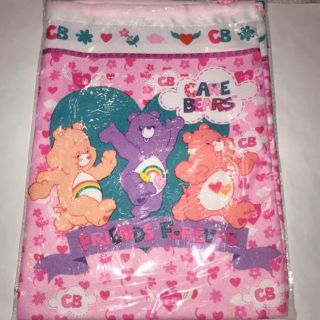 ケアベア(CareBears)の新品 ケアベア 巾着 ピンク(キャラクターグッズ)