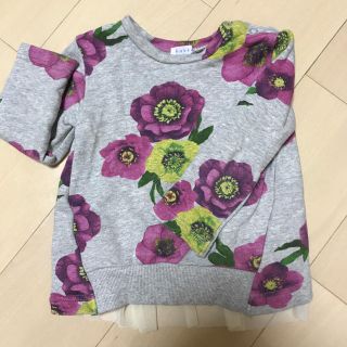 ハッカベビー(hakka baby)のあんぱん様専用 ハッカベビー  90㎝  花柄スウェット(Tシャツ/カットソー)