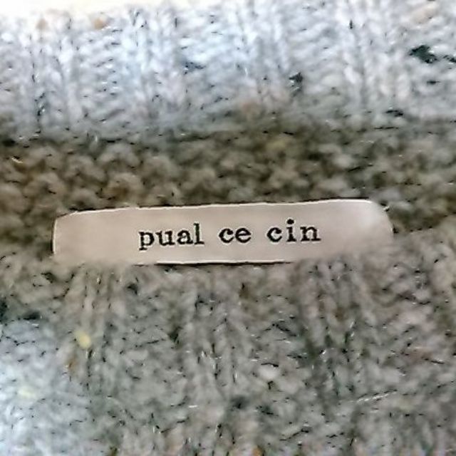 pual ce cin(ピュアルセシン)の美品★秋冬 毛100%厚手ニットゆったりニットチュニックざっくりニットワンピ レディースのトップス(ニット/セーター)の商品写真