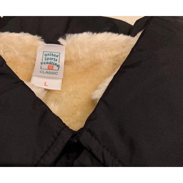 Lサイズ/ポークチョップ ボア コーチジャケット 黒 PORKCHOP メンズのジャケット/アウター(ナイロンジャケット)の商品写真