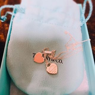 ティファニー(Tiffany & Co.)の【値下げ❕❕】未使用‼️リターントゥティファニーミニダブルハートタグペンダント(ネックレス)