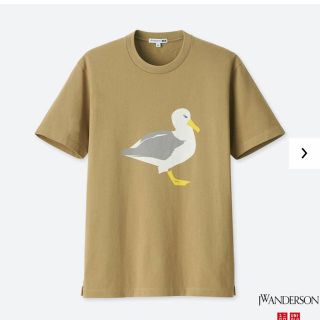 ユニクロ(UNIQLO)のUNIQLO JW ANDERSONＪWアンダーソン Tシャツ かもめ 肌色 M(Tシャツ/カットソー(半袖/袖なし))