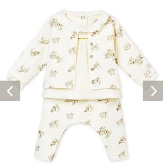 プチバトー(PETIT BATEAU)の美品💓ダブルジャージ３点セット💫6M✨プチバトー(ロンパース)