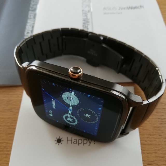 ASUS(エイスース)のスマートウォッチ　ZenWatch 2　WI501Q　ガンメタ メンズの時計(腕時計(デジタル))の商品写真