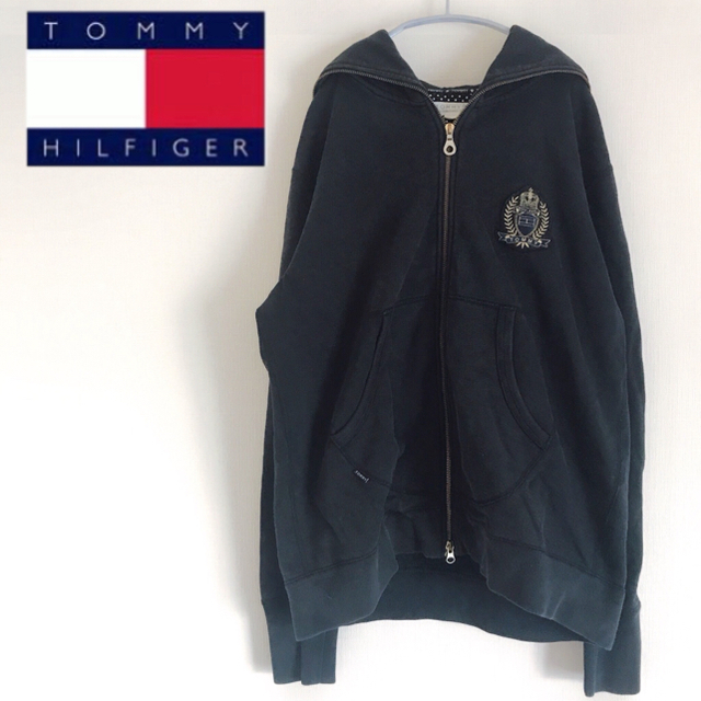 TOMMY(トミー)のせいや様専用【ビッグロゴ】TOMMY フルジップパーカー 人気のビッグサイズ L メンズのトップス(パーカー)の商品写真