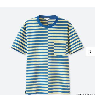 ユニクロ(UNIQLO)のJWアンダーソン ユニクロ ボーダー Ｔシャツ JW anderson 水色 Ｓ(Tシャツ/カットソー(半袖/袖なし))