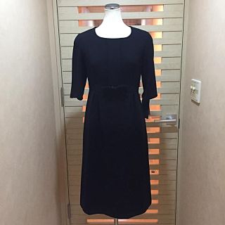 ソワール(SOIR)の東京ソワール RYOKO KIKUCHI リョウコキクチ 7号新品 黒ワンピース(礼服/喪服)