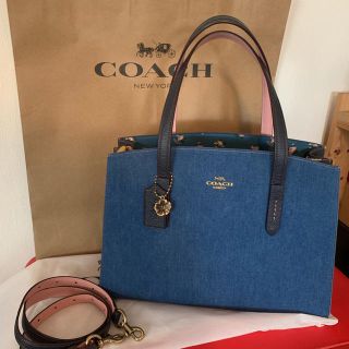 コーチ(COACH)のYUさん専用です★COACHデニムアンドレザーチャーリー(ハンドバッグ)