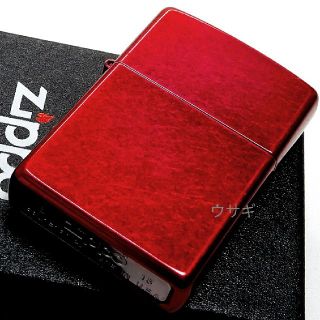 ジッポー(ZIPPO)の送料無料☆zippo☆キャンディアップルレッド☆ストリートクラッシュ☆ジッポ(タバコグッズ)