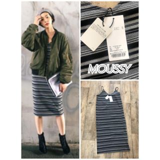 マウジー(moussy)のなぁ様 MOUSSY  新品タグ付き ボーダーワンピース(ひざ丈ワンピース)