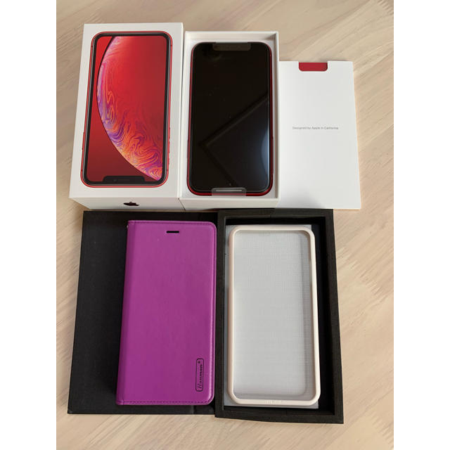 【新品未使用】SIM解除済 iPhoneXR 128G (RED) 3点セット