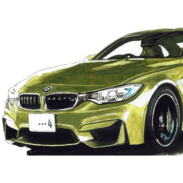 BMW(ビーエムダブリュー)のGC-1048 BMW M4/Z8限定版画直筆サイン額装●作家平右ヱ門 自動車/バイクの自動車(カタログ/マニュアル)の商品写真