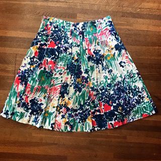 ザラ(ZARA)のZARA 花柄スカート(M)(ひざ丈スカート)