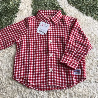 ミキハウス(mikihouse)の新品 ミキハウス チェック シャツ 80(シャツ/カットソー)