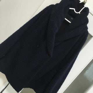 アズールバイマウジー(AZUL by moussy)の在庫処分！AZUL アズール ボア ネイビー コート(ガウンコート)