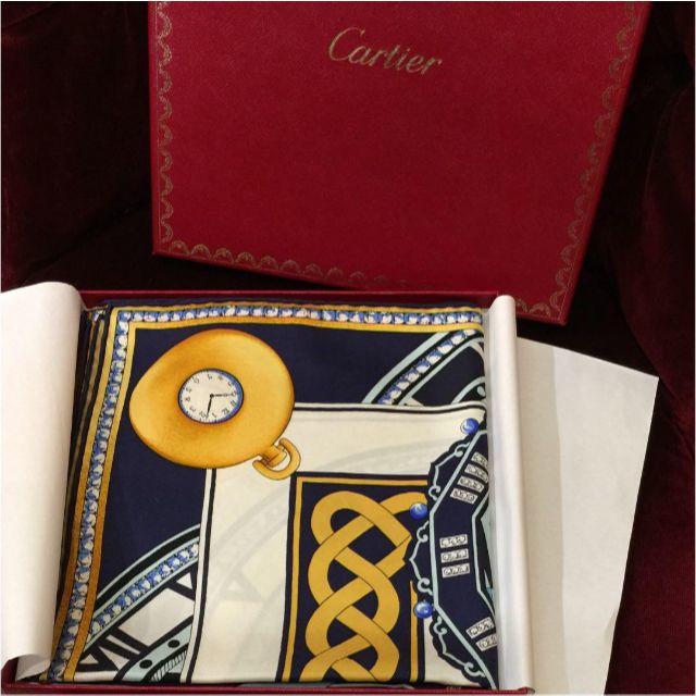 Cartier　シルク　スカーフ　箱付き