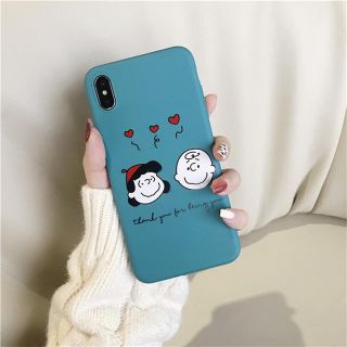 スヌーピー(SNOOPY)のブルー スヌーピー  iPhone7/8(iPhoneケース)