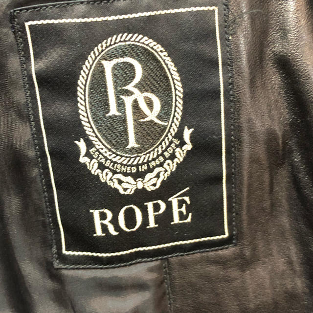 ROPE’(ロペ)のROPE ロペ レディース レザー コート 黒  ジャケット Lサイズ レディースのジャケット/アウター(ライダースジャケット)の商品写真