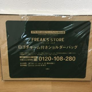 フリークスストア(FREAK'S STORE)のスプリング 3月号 付録(ショルダーバッグ)