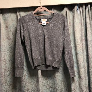 タルボット(TALBOTS)の美品♡ talbots ラメ セーター 春 グレー シルバー カットソー(カットソー(長袖/七分))