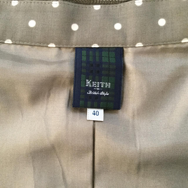 KEITH(キース)のKEITH 膝丈ドットスカート カーキ色 レディースのスカート(ひざ丈スカート)の商品写真