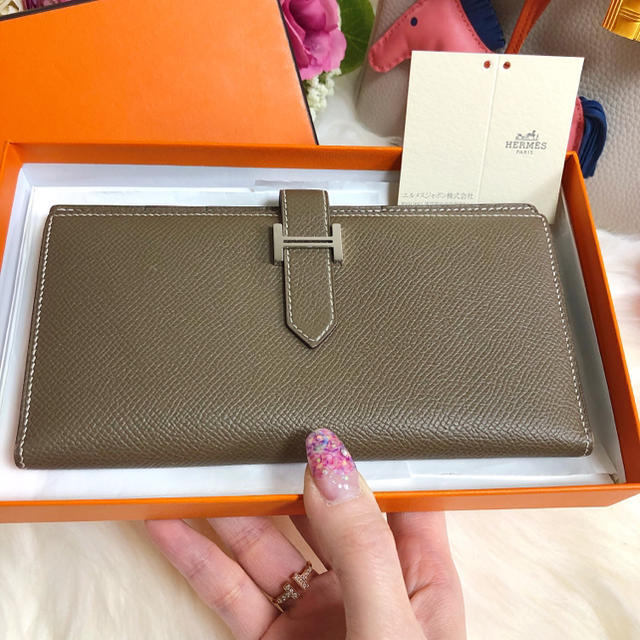 ファッション小物❤️数回使用程度❤️HERMES エルメス 長財布 ベアン ベアンスフレ