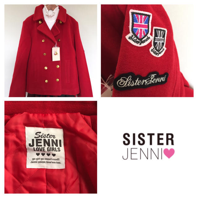 JENNI(ジェニィ)のSISTER JENNI 中綿入り ピーコート  新品  160 キッズ/ベビー/マタニティのキッズ服女の子用(90cm~)(コート)の商品写真