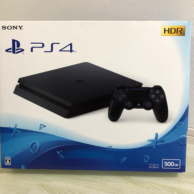 PlayStation4(プレイステーション4)のPlayStation4 カラー／ブラック 500GB エンタメ/ホビーのゲームソフト/ゲーム機本体(家庭用ゲーム機本体)の商品写真