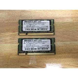 バッファロー(Buffalo)のBufflo メモリ 2GB×2枚=4GB PC2-6400S DDR2(PCパーツ)