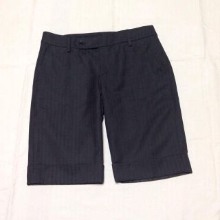 ユナイテッドアローズグリーンレーベルリラクシング(UNITED ARROWS green label relaxing)の超美品 green label relaxing ストライプハーフパンツ(ハーフパンツ)