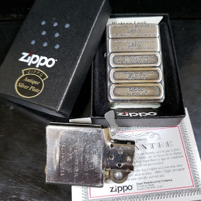 ZIPPO(ジッポー)の厳選中古❤01A'Zippo1937ボトムズスタンプ❤銀張り限定❤送料無料❤ メンズのファッション小物(タバコグッズ)の商品写真
