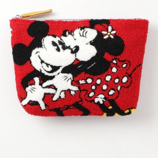 ディズニー(Disney)のミッキー ミニー サガラ刺繍ポーチ(ポーチ)