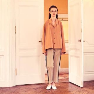 yoke wide short blouson terracotta