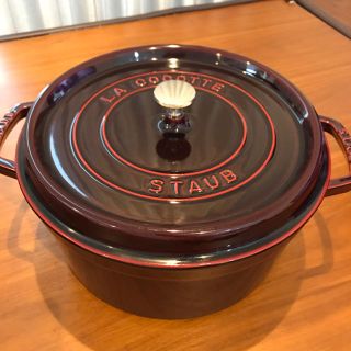 ストウブ(STAUB)の【新品未使用】ストウブ 28cm ピコココットラウンド マリメッコオマケ付き(鍋/フライパン)