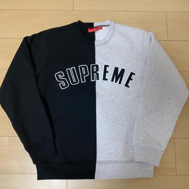 18AW Supreme Split Crewneck Sweatshirt M | studiostratton.com