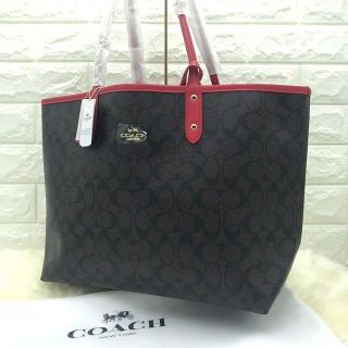 コーチ(COACH)の☆正規品☆未使用♪コーチ coach　トートバッグ レッド♪(トートバッグ)