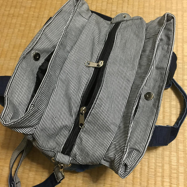 RyuRyu(リュリュ)の２WAY　バッグ　ブルー　ストライプ レディースのバッグ(ショルダーバッグ)の商品写真